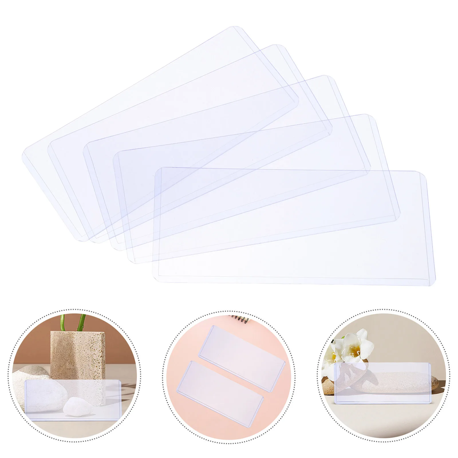 

20Pcs Clear PVC Bill Holder for Currency Cash Organizer Transparent Storage Sleeves Protective Money Holder for Bills Cards