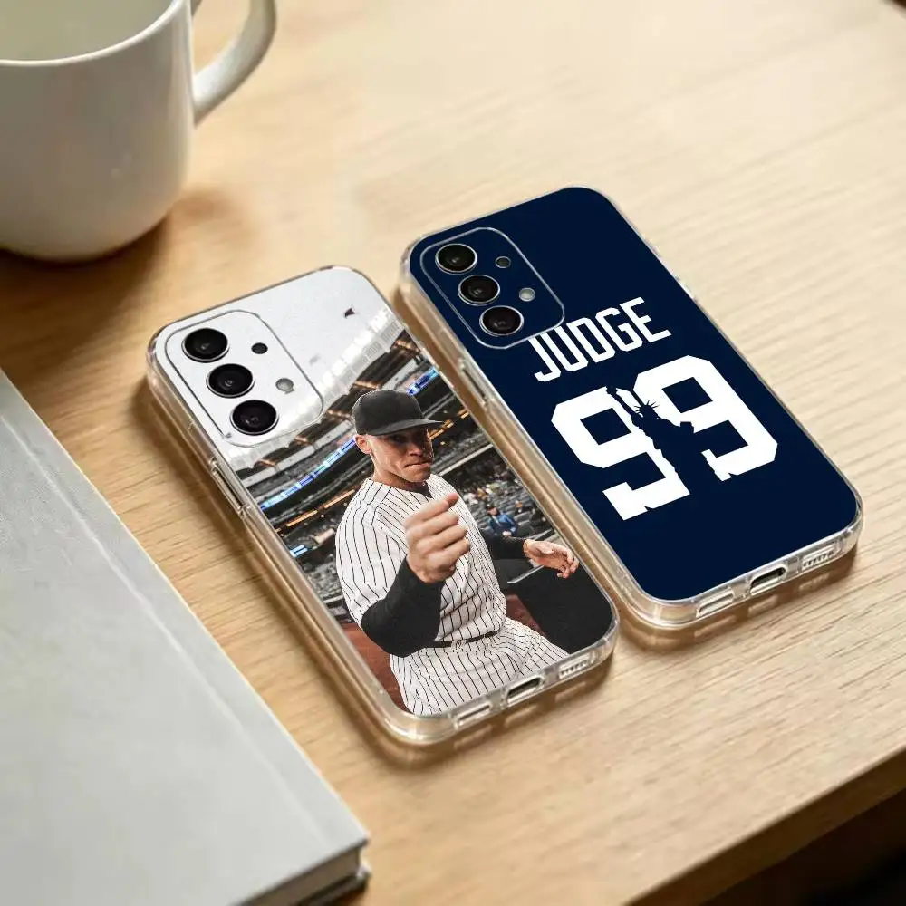 Star Baseball A-Aaron J-Judge  Clear Soft Silicone Phone Case for Samsung S25 S24 S23 S22 S21 S20 Ultra Plus