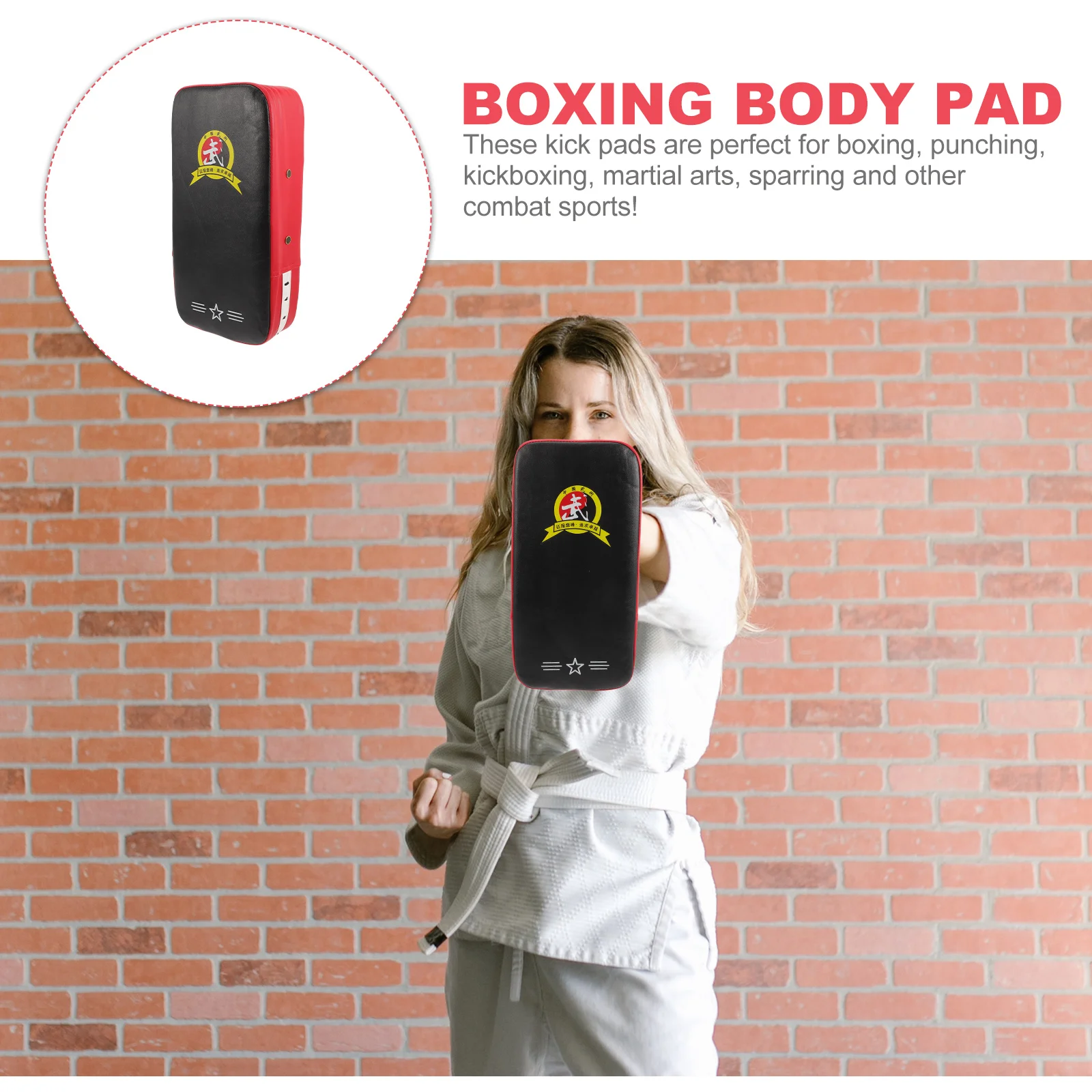 

PU Boxing Body Pad Thicken Kick Shield Durable Boxing Kickboxing Martial Arts Training Protection Tool Taekwondo Kick Pad
