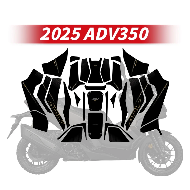 

For HONDA ADV350 2025 Fuel Tank Protection Stickers Kits Of Motorcycle Accessories Gas Fuel Pad Decoration Refit Decals