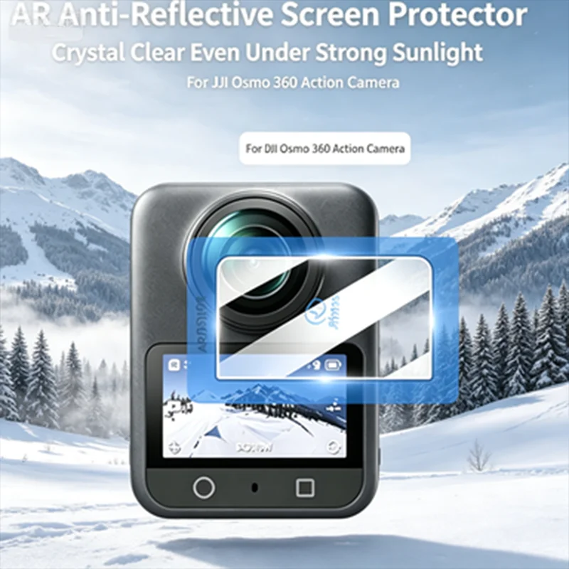 For DJI OSMO 360 II Quick Post Camera Screen AR High-definition Anti-reflection Tempered Glass Resistant Scratch-resistant Film
