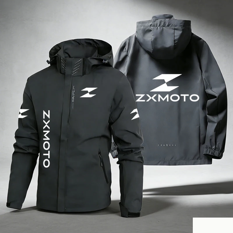 Z X motorcycle 2026 Spring/Summer Outdoor Jacket - Men's and Women's Racing Windproof and Waterproof Three-in-One Hat - Detachab