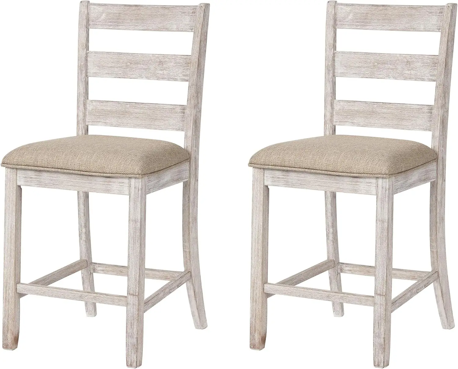 

Skempton 24"" Counter Height Upholstered Barstool, Set Of 2, Antique White