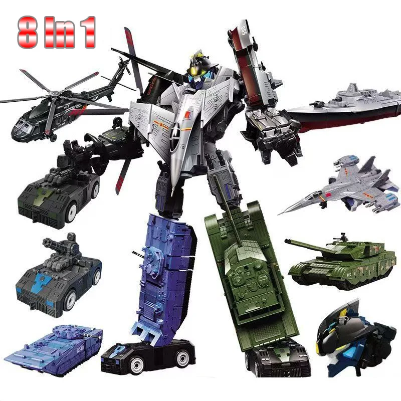 Transformation Mech Tank Fighter Destroyer Robot Deformation Model Alloy Collectible Combined Figures Military Affairs Toys'
