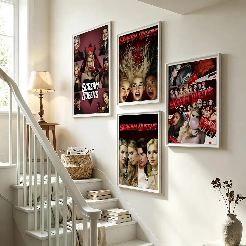 series Scream Queens Poster Poster HD Waterproof Self-adhesive Art Print Wall Decor for Bedroom Living Room Gift