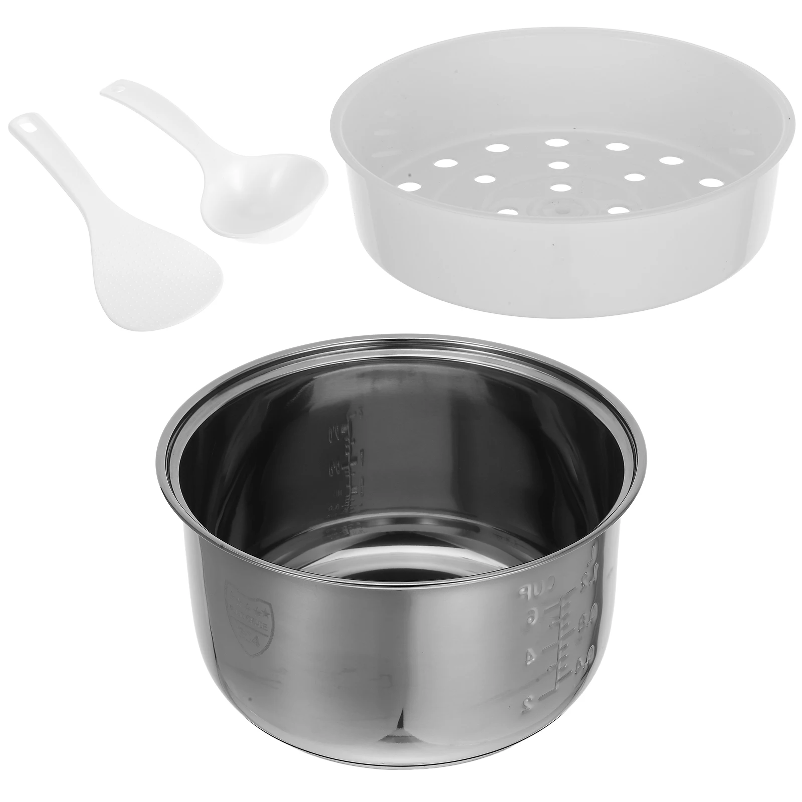 

3L Stainless Steel Rice Cooker Inner Pot Replacement Non Stick Coating Multi Use Electric Cooker Liner Kitchen Supply Household