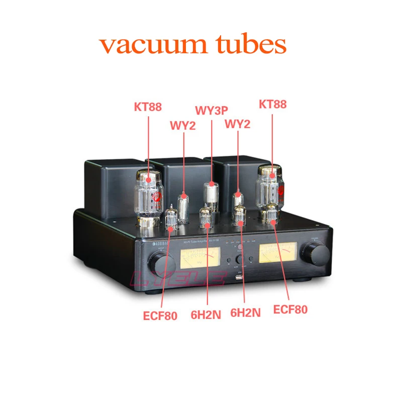 LYELE kt88 vacuum tube amplifier/ECF80 field effect tube audio amplifier QCC3034 Bluetooth APTX-HD lossless power amplifier