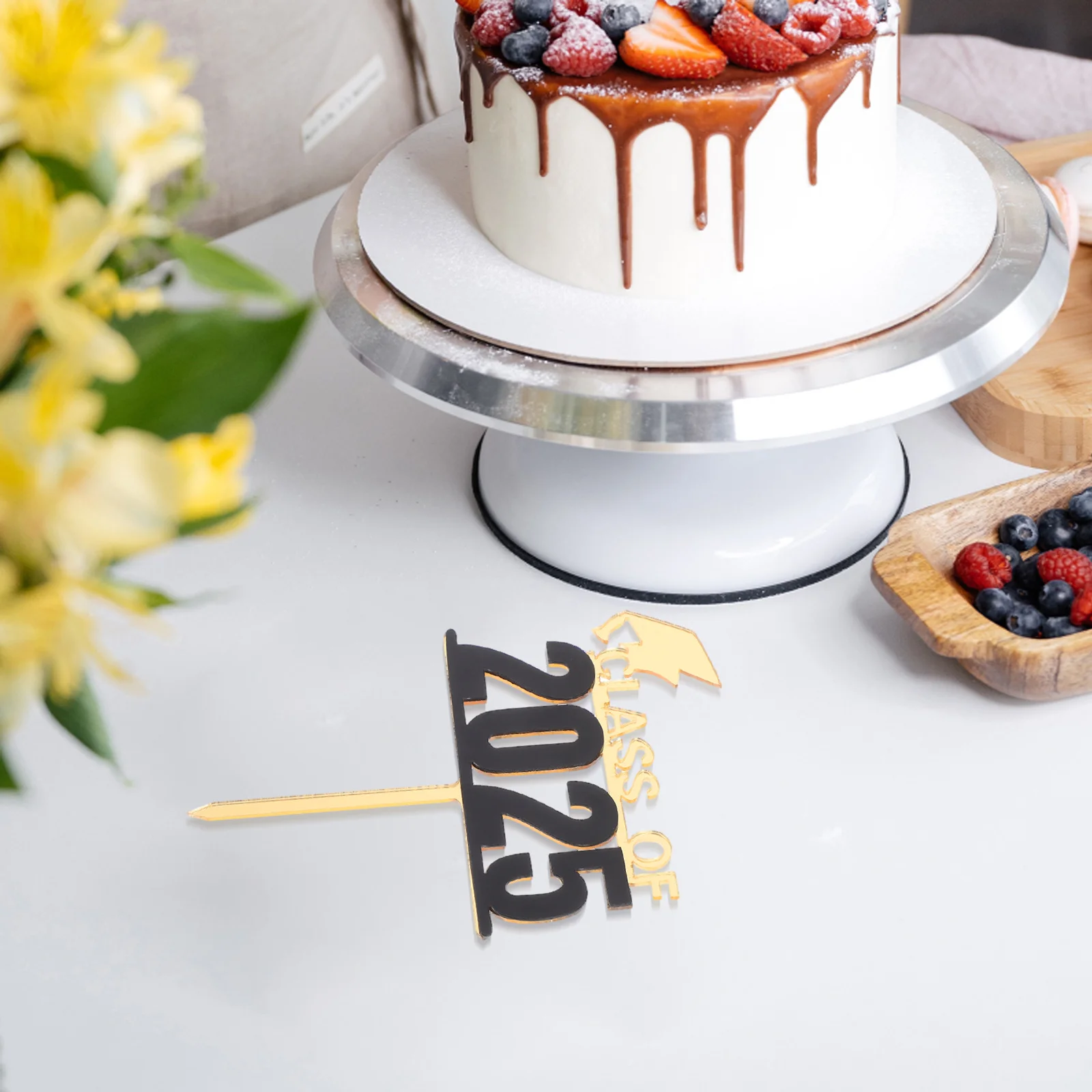 

10Pcs Acrylic Graduation Cake Topper Graduation Theme 2025 Party Decorations Graduate Cake Insert Cupcake Toppers Celebration