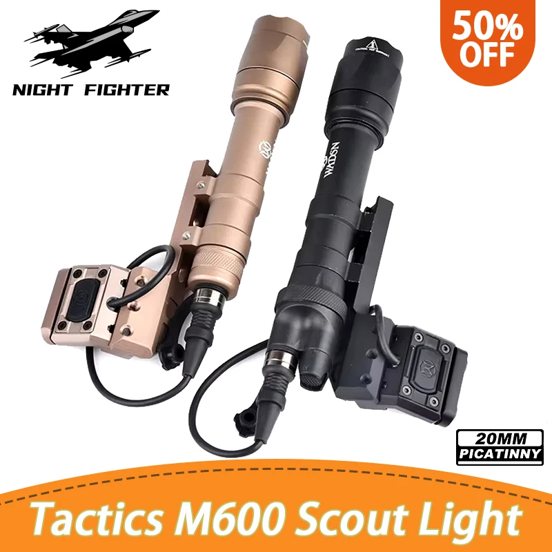 

Airsoft M600 M600C M600B SF Surefir Flashlight 600 Lumens Metal whiteLED Scout Light Hunting Weapon Lamp Fit 20mm Picatinny Rail