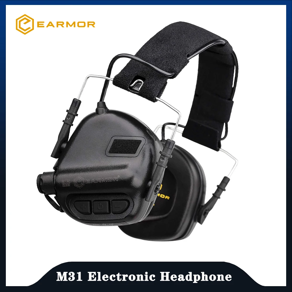 

EARMOR M31 Electronic Communication Noise Canceling Headset,NRR 22,Waterproof IPX-5 Outdoor Hunting Hearing Protection Earmuffs