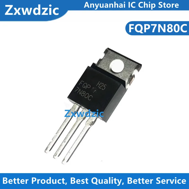 10pcs New Original 7N80C FQPF7N80C FQP7N80C 6.6A 800V MOSFET Field Effect Transistor