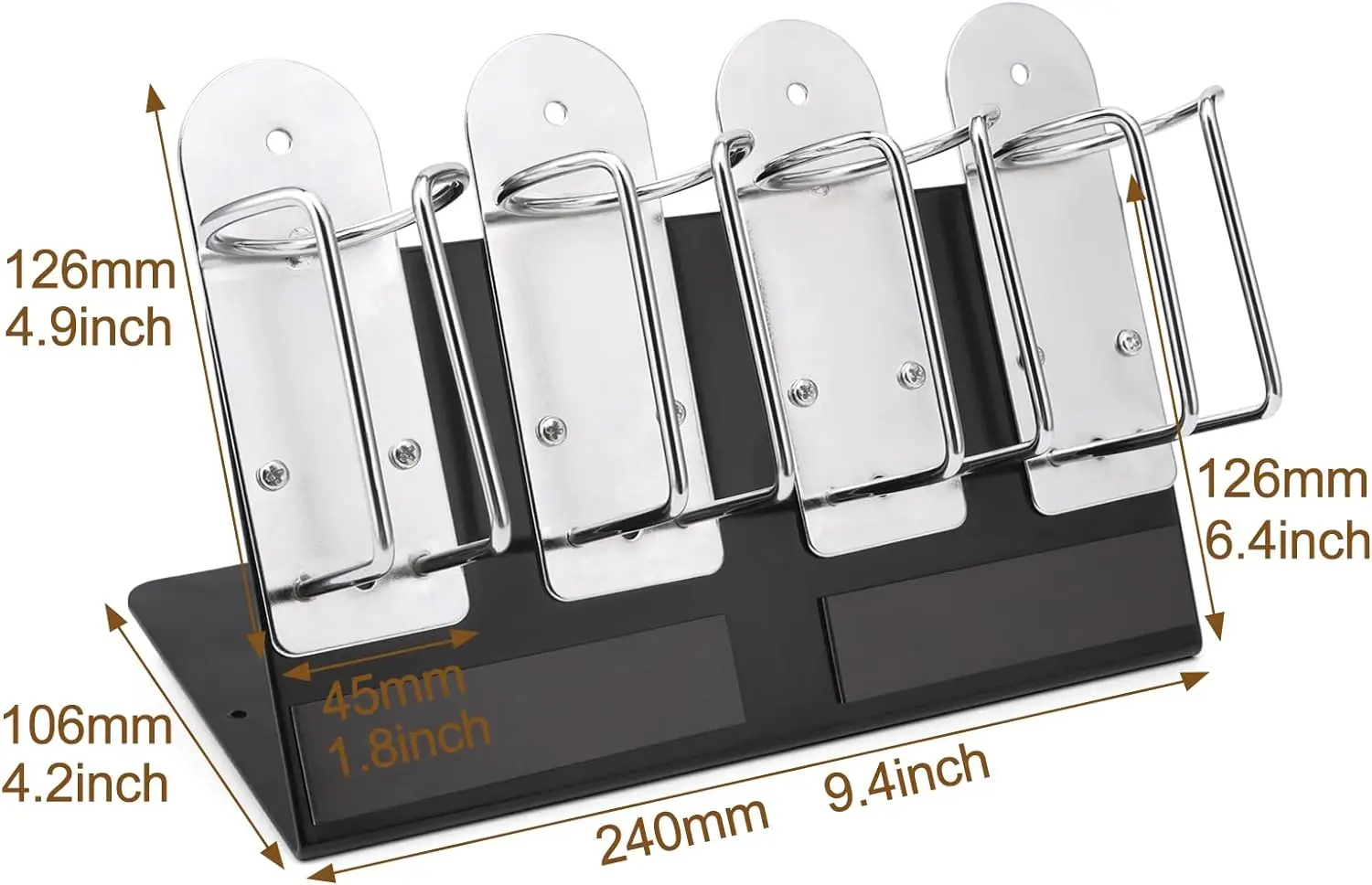 4Pcs Stainless Steel Hair Clipper Holder Stand