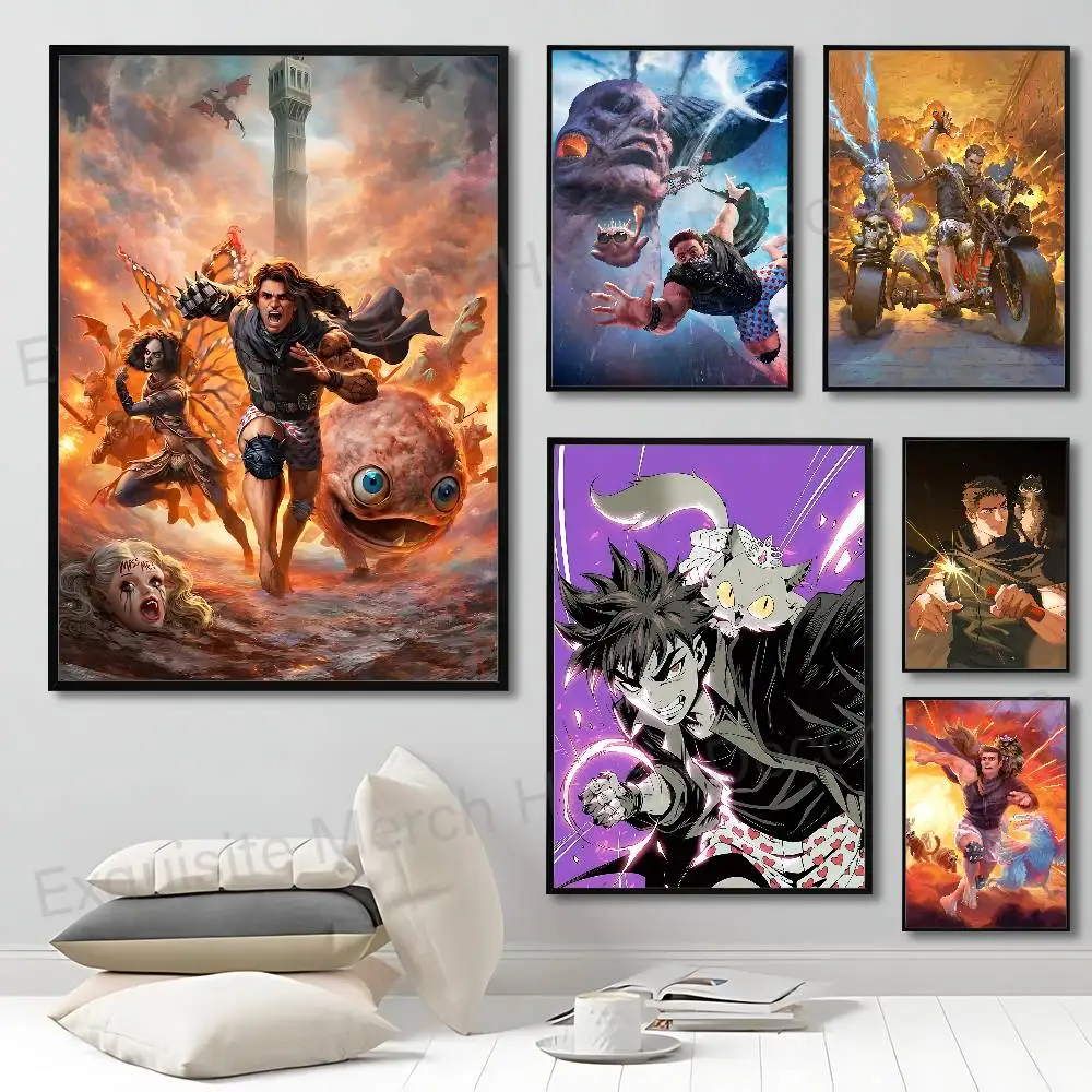 D-Dungeon C-Crawler Carl Club Bar Paper Vintage Poster Wall Art Painting Bedroom Study Stickers