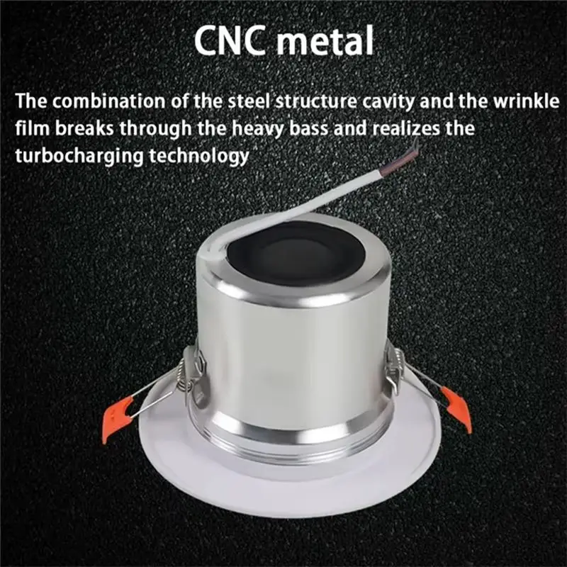 Sistema de alto-falantes de alumínio de 3 polegadas 10W para banheiro, à prova de umidade, som de alta qualidade