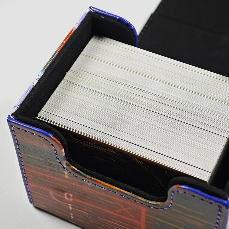 Yu-Gi-Oh! Maliss PTCG DIY Large Capacity Leather Card Box Thickened Anime Game Collection Card Storage Box