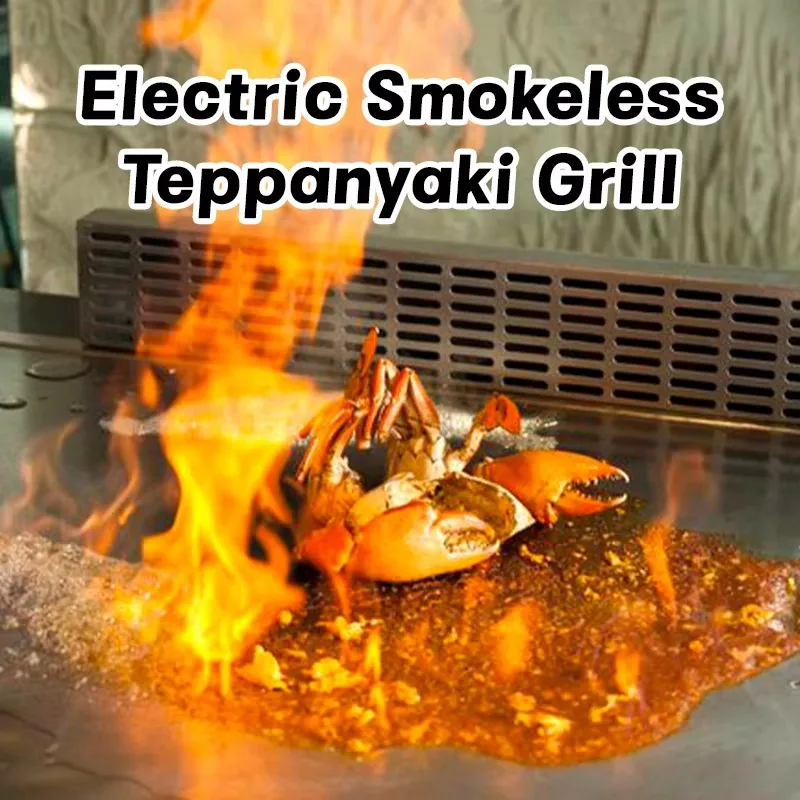 Commercial teppanyaki, teppanyaki, fast heat conduction and even heating, built-in electric teppanyaki