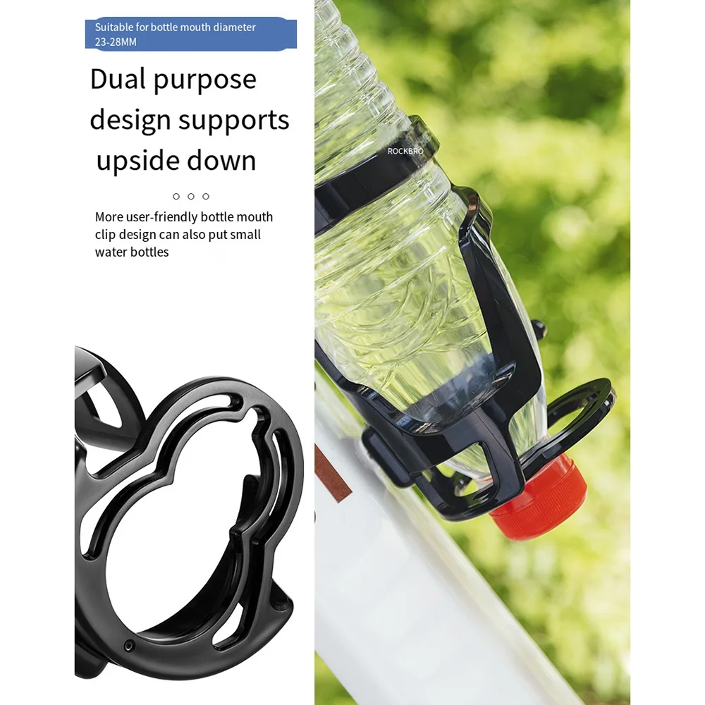Rockbros universal fahrrad wasser flaschen halter mtb rennrad flaschen käfig leichtes fahrrad flaschen halter zubehör 2 farben – Detail 5