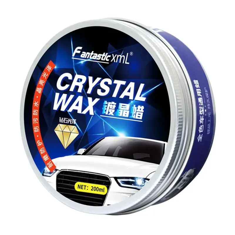 220g Car Wax Crystal Plating Hard Glossy Wax Layer High-Gloss Black Solid Car Ceramic Surfaces Coating Waterproof Film Polishing