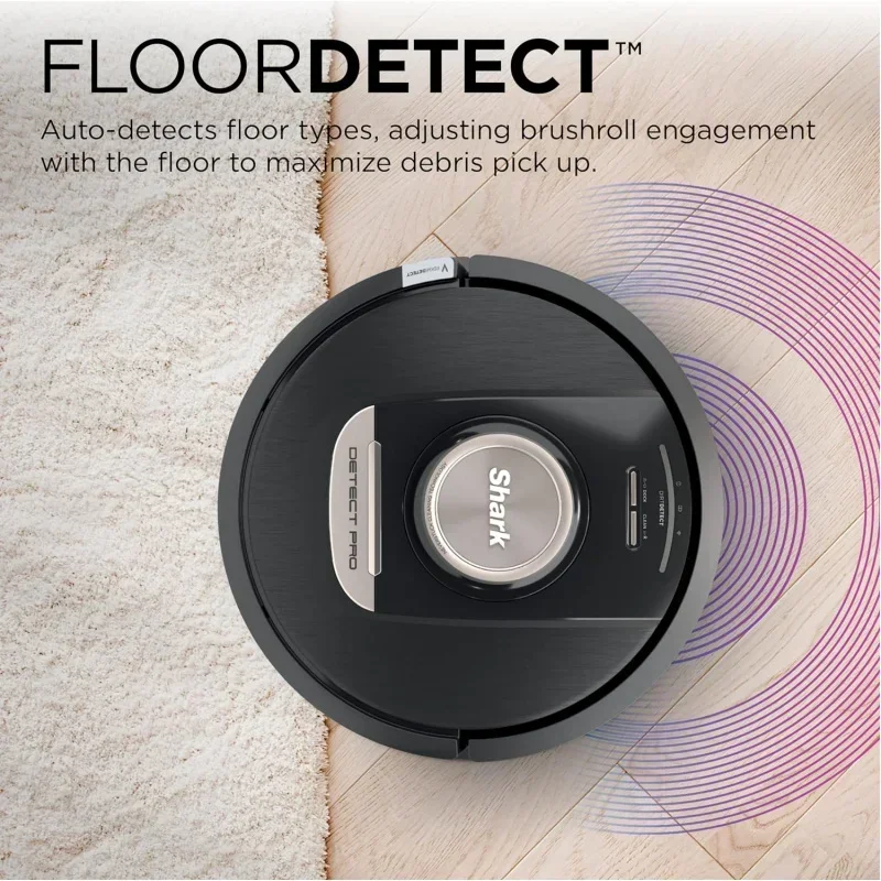 QWShark RV2820AE Detect Pro Self-Empty Robot Vacuum with Bagless,60-day Capacity HEPA Base,3 Detect & React Technologies,Au