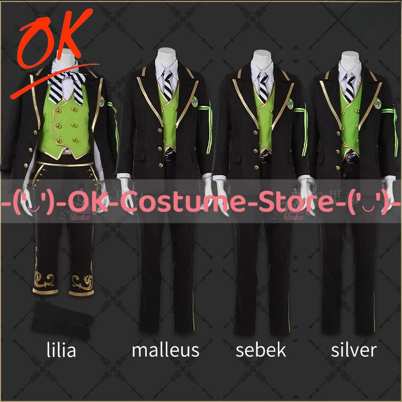 

[Customized Size] Twisted Wonderland Diasomnia lilia Malleus Sebek Silver Uniform Cosplay Costume Character Outfit Party Uniform
