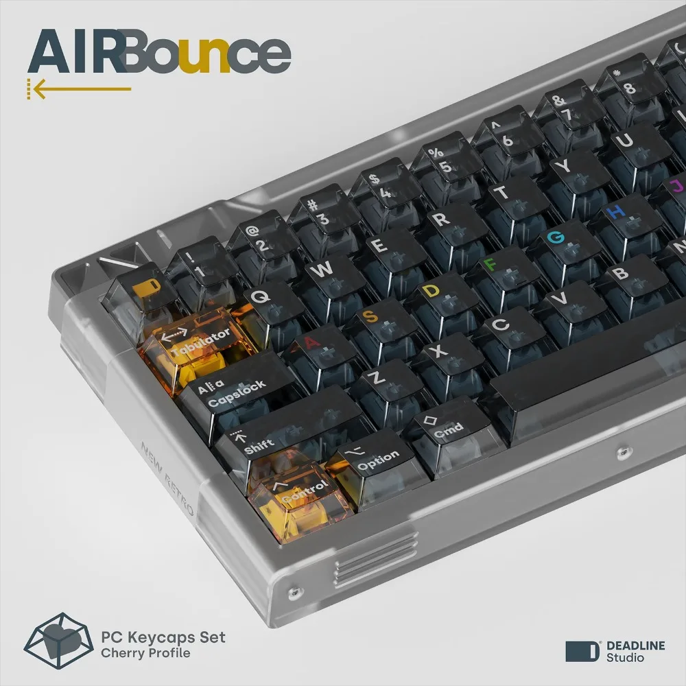 

Набор клавишных колпачков DEADLINE AirBounce, прозрачная крышка для клавиатуры на заказ, колпачок для клавиш с вишневым профилем для аксессуаров для механической клавиатуры