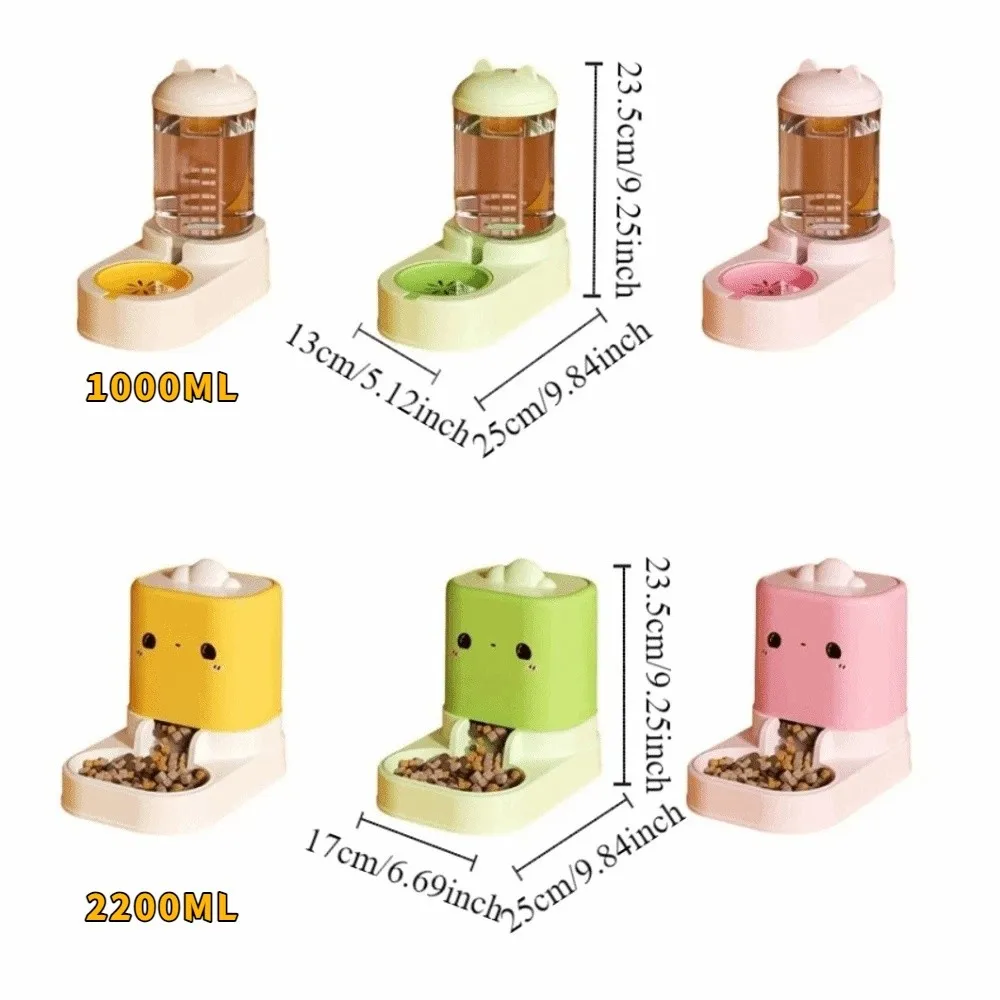Mangeoire automatique pour chat de grande capacité, distributeur d'eau Anti-déversement Durable pour animaux de compagnie, mangeoire en plastique en forme de dessin animé pour chien, multi-animaux domestiques