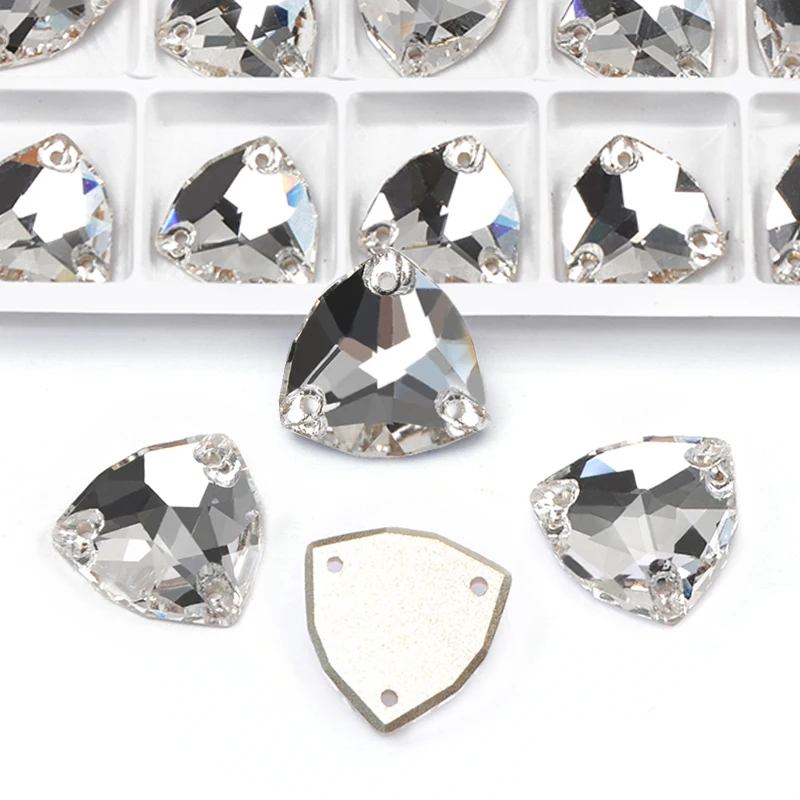 Pubrilex K9 Glas Kristallklare Flache Rückseite Strasssteine zum Aufnähen für Kleidungsstücke, Kleider, Handarbeiten und Schuhe in verschiedenen Größen und Formen – Detail 5