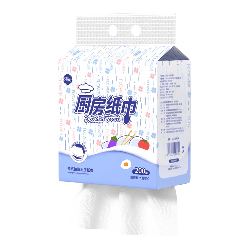 

Kitchen hanging tissue 200, home lazy cloth, disposable absorbent paper, cleaning toilet paper