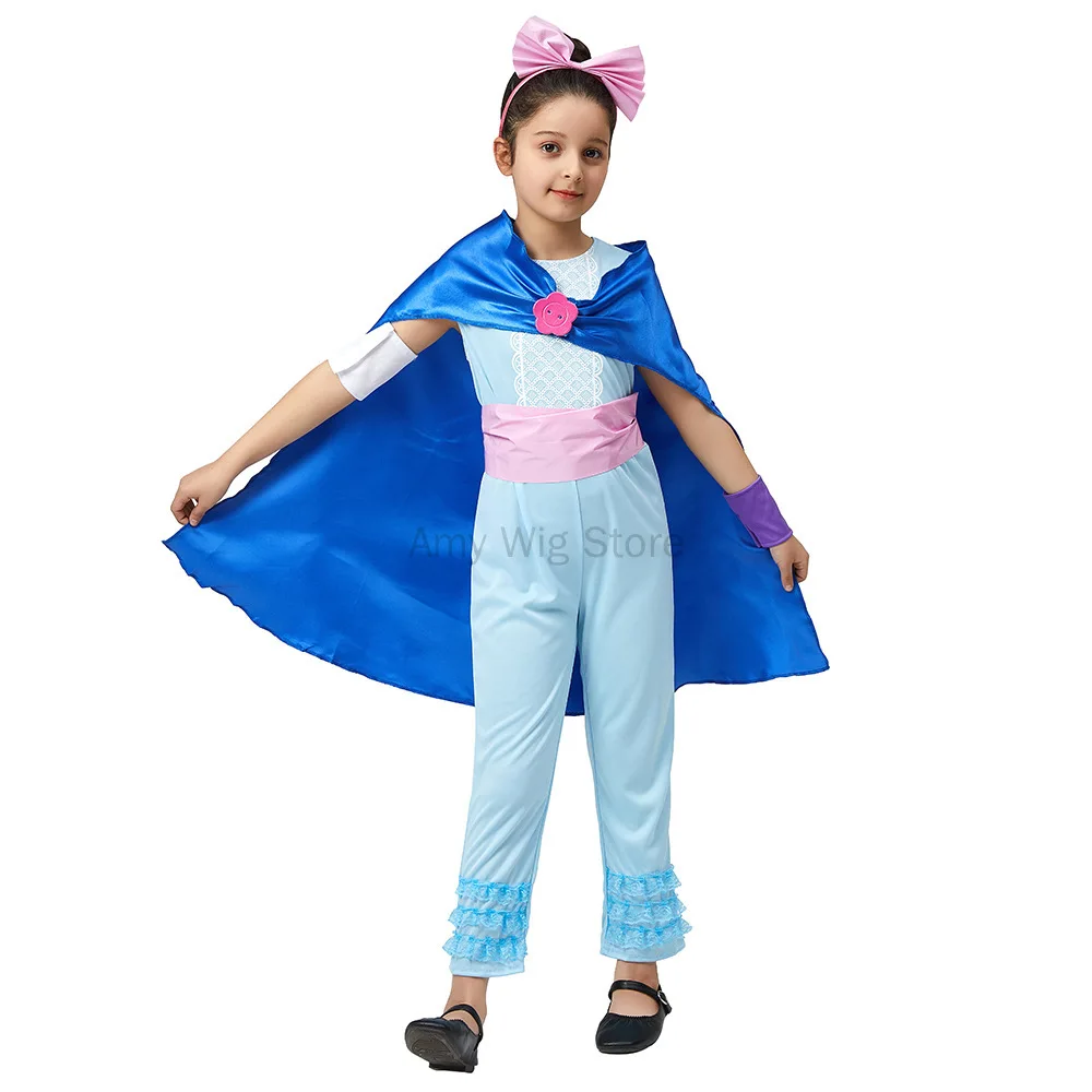 Anime Costume Jumpsuit Cape and Accessories for Halloween Costume for Girls Princess Cosplay Dress Up Kids Birthday Outfit