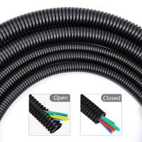 Tubo corrugado aislado PP de 3/5/10m AD 7,5 ~ 34,5mm arnés de cables manguera roscada manguito de protección de línea mecánica automática de plástico