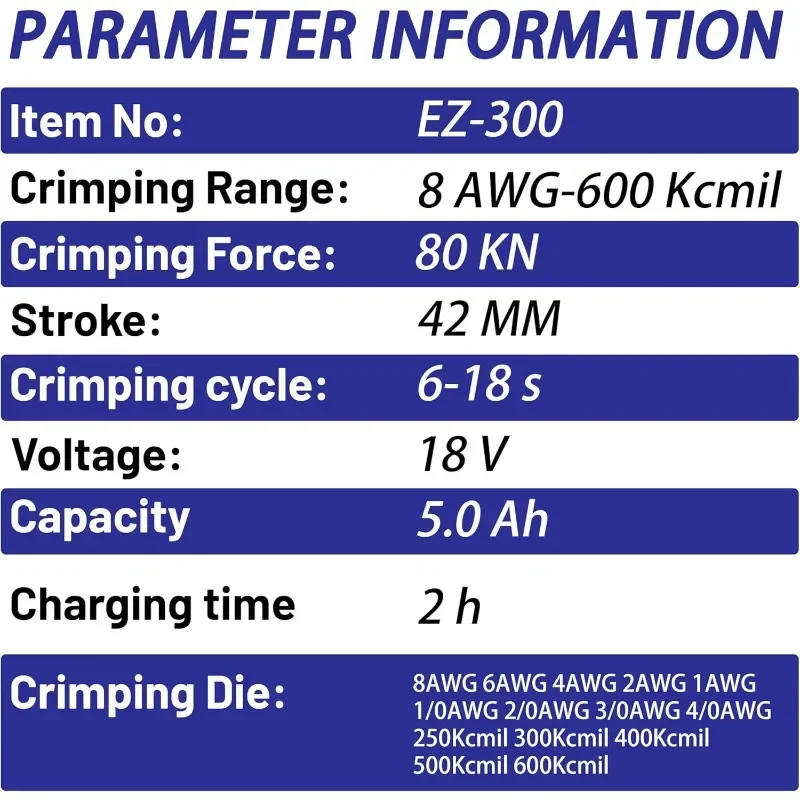 كماشة العقص الكهربائية الهيدروليكية لعروة الكابلات 6 طن أداة العقص الهيدروليكية الكهربائية القابلة لإعادة الشحن أداة العقص الهيدروليكية