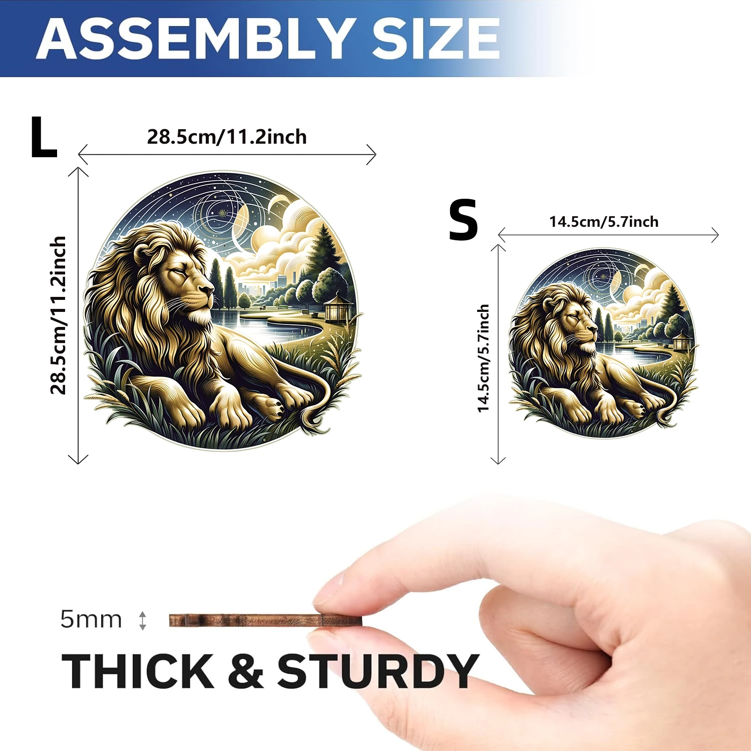 Line Wooden Puzzle, Unique Shaped Pieces Wooden Jigsaw Puzzles for Adults, Ghristmas Gift Family Game Home Decor