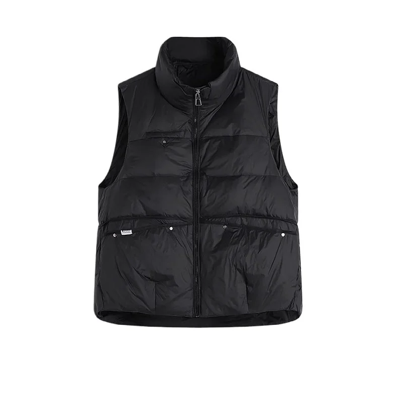 

plus Size Loose Fit Stand Collar Cotton Vest Women's Casual Svel Outerwear Autumn Winter Faion plus Size Clothing