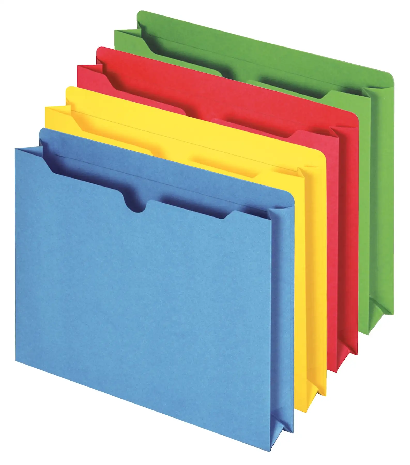 

Reinforced 2" Expansion File Jackets, Letter, 10 per Pack, Assorted Colors