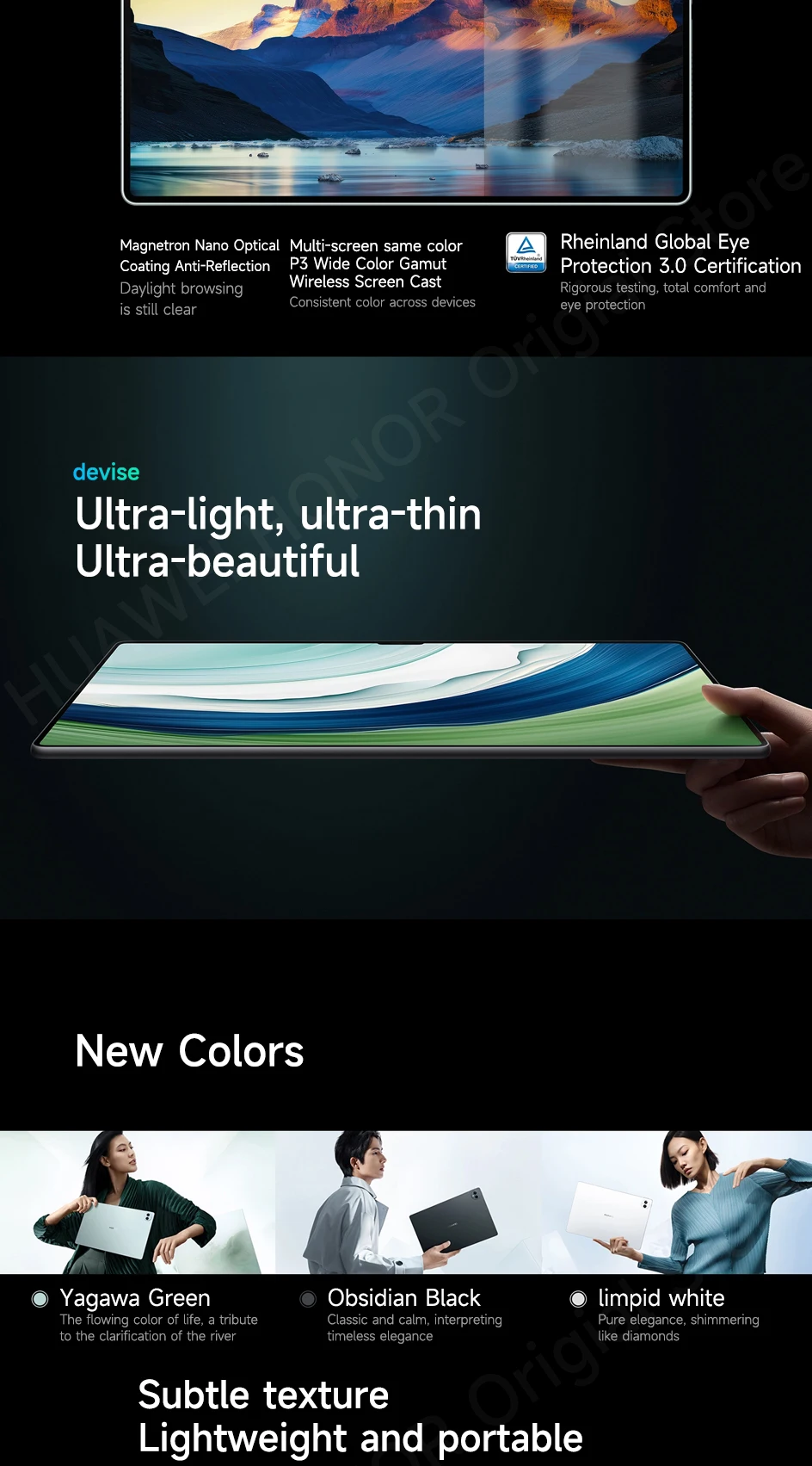 2023 Wifi/LTE HUAWEI MatePad Pro 13.2-inch Tablet OLED 2.8K 144Hz 94% Screen-to-body Ratio HarmonyOS 4 10100mAh