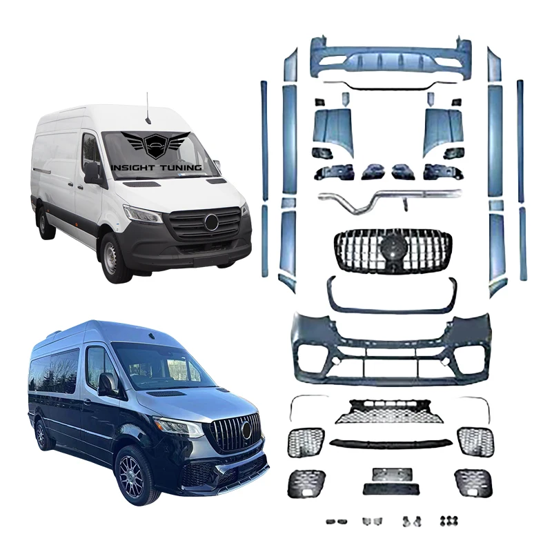 New High Quality Vs30 Car Bumper Bodykit With Clips For Sprinter W907 Conversion Upgrade AMG Kits