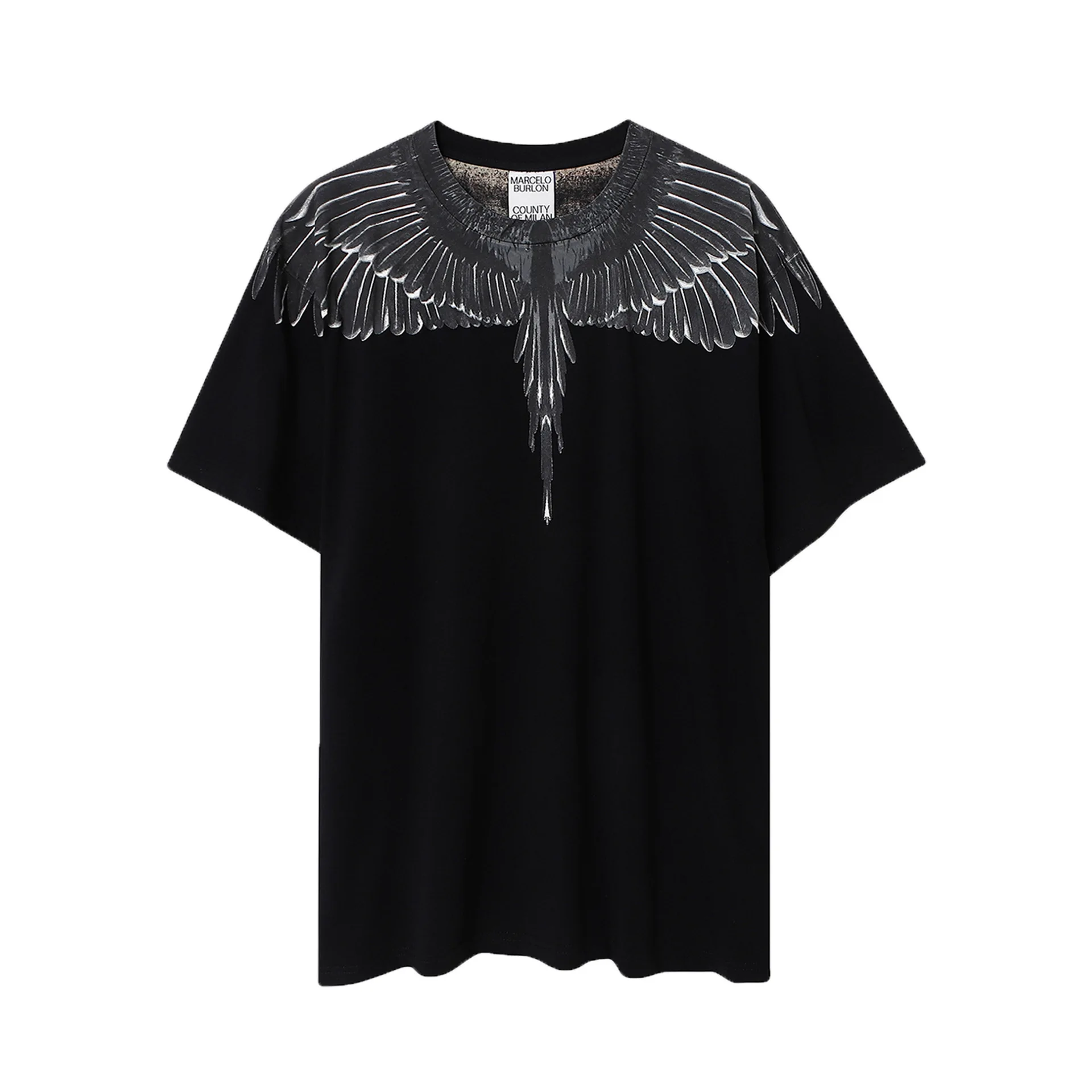 Marcelo Burlon High-Quality Feathered Wings 2026 Fashion Short-Sleeved Classic Tee Half-Sleeve