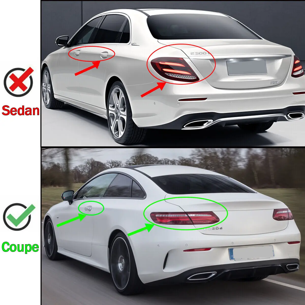 Rear Trunk Spoiler Wing Lip For Benz C238 W238 E400 E500 Coupe 16-21 AMG Style