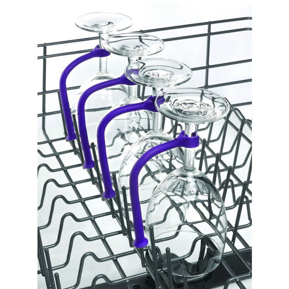 High Quality Wine Glass Clip Adjustable Red Wine Rack Flexible Washing Assistant Dishwasher Goblet Holder Bar Kitchen Tools