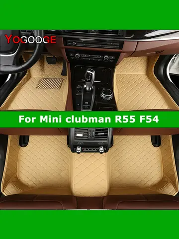 YOGOOGE 미니 클럽맨 R55 F54 자동 카펫 Foot Coche Accessorie 용 맞춤형 자동차 바닥 매트