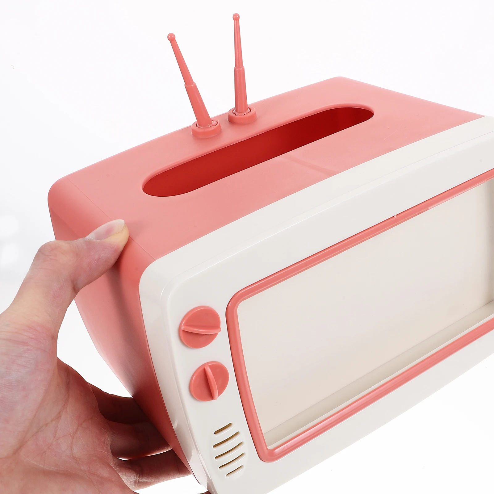 

1pc Creative Storage Tissue Box Pink Cute Multi Functional Napkin Dispenser Holder Large Capacity Smooth Surface Bathroom