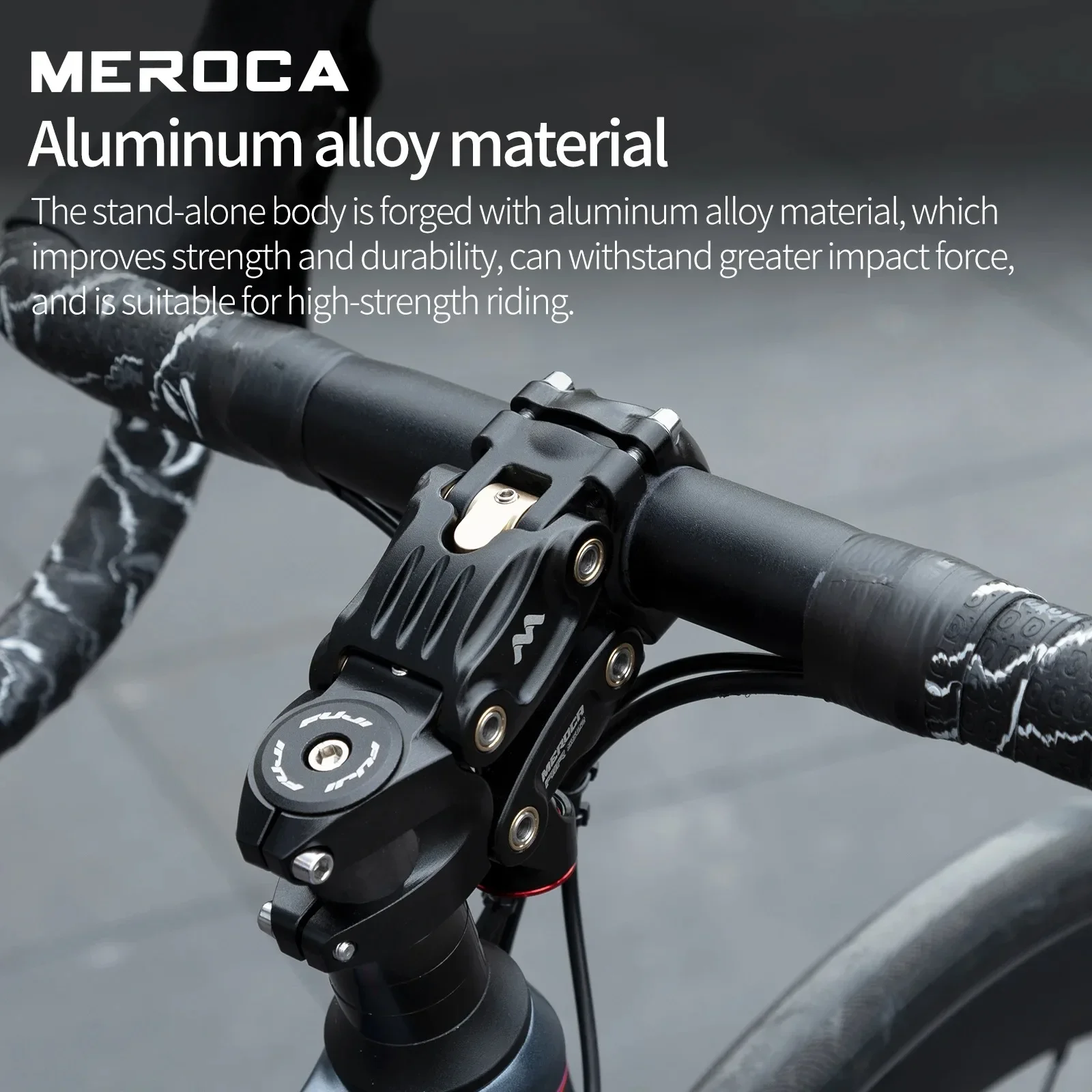 MEROCA Bicycle Suspension Stem Aluminum Alloy Five-Link Air Shock Absorber XC\Mtb\Road Mountain Bike Risers Stems