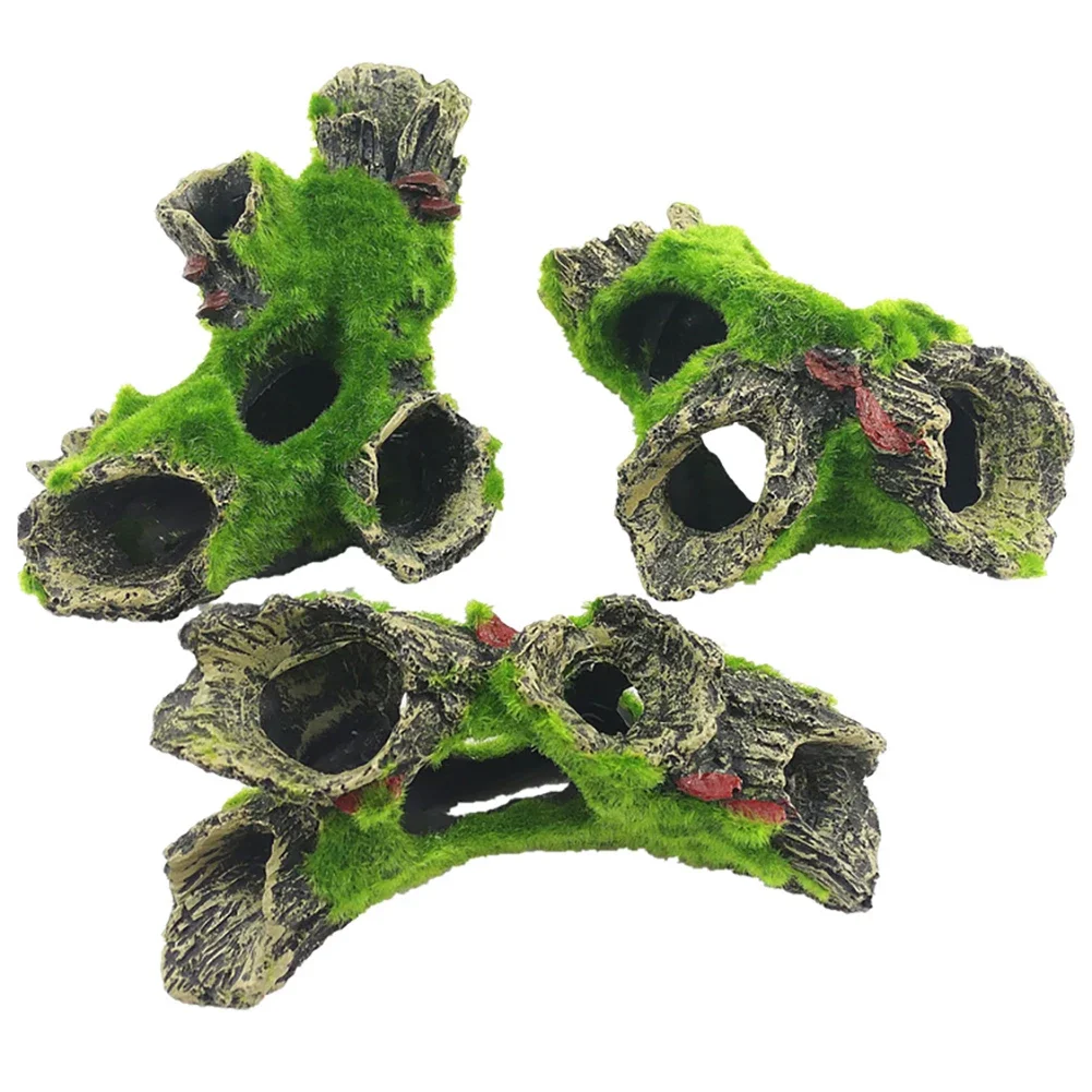 Aquarium Decoration Moss Tree House Resin Cave Fish And Shrimp Hiding House Landscaping Fish Tank Decoration Accessories