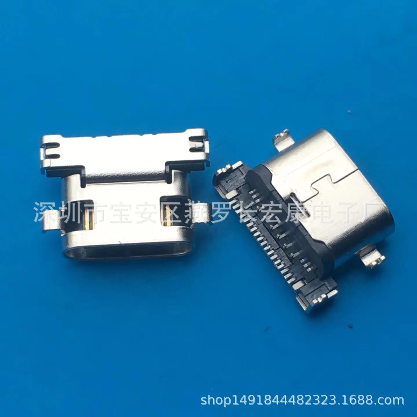 For heightening 4.3MM USB TYPE C 3.1 heightening female seat 16P single row patch board all-inclusive shell four-pin plug board