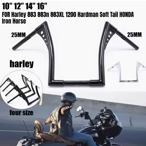 10 Inch/12 Inch/14 Inch/16 Inch Motorcycle Glide Handlebars for Harley 883 883n 883XL 1200 Hardman Soft Tail HONDA Iron Horse