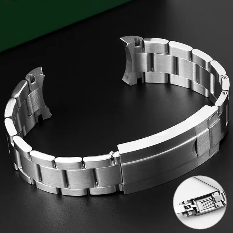 

Solid stainless teel watchband For Rolex Daytona Oyster 21mm 20mm Perpetual Submariner for NH35 Watch Strap wrist bracelet