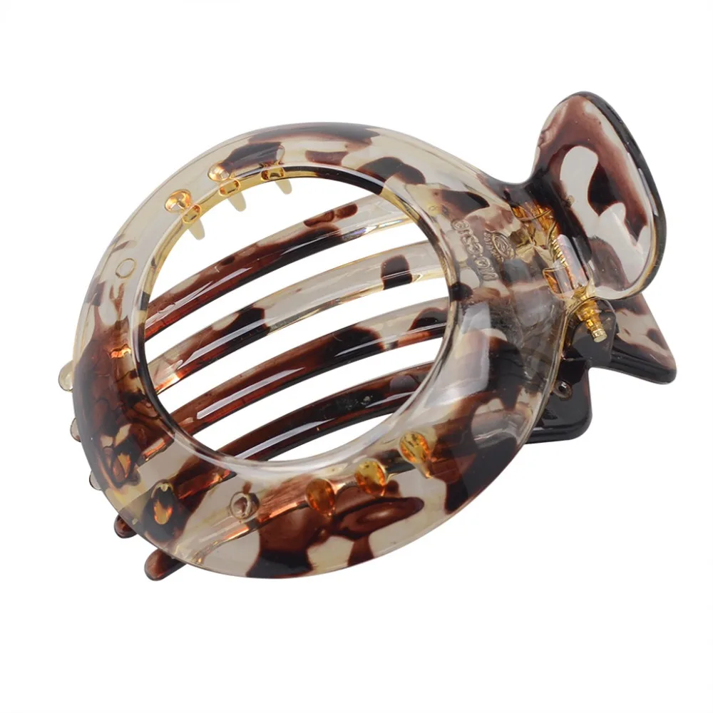 

Leopard Hairpin Banana Claw Clips Hollow Out Hair Claw Clamp Ponytail Clips Accessories Korean Hair Styling Tool for Women Girls