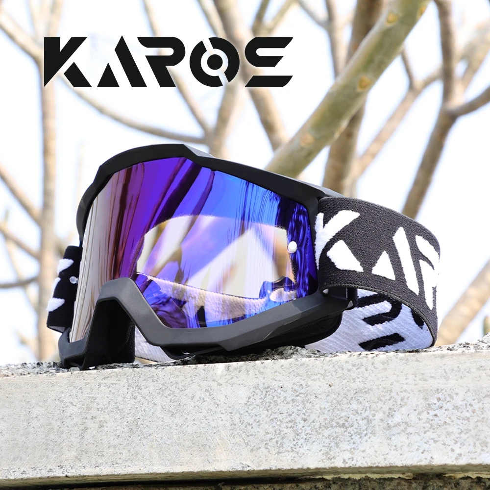 

Karos UV400 Windproof Motocross Cycling Driving Glasses Safety Protective Motorcycle Eyewear for Men MX Helmet Goggles K390