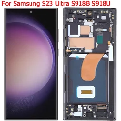 Pantalla LCD para Samsung S23 Ultra, repuesto de marco de 6,8 pulgadas, S918B, S918U