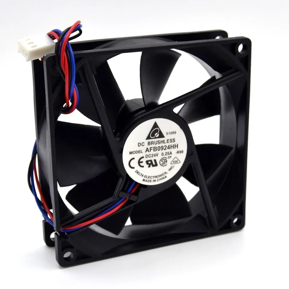 

AFB0924HH 92*92*25mm 92mm 24V 0.25A converter cooling fan for Delta